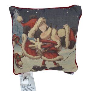 Disney Parks Mickey and Minnie Mouse Holiday Cheer Christmas Pillow